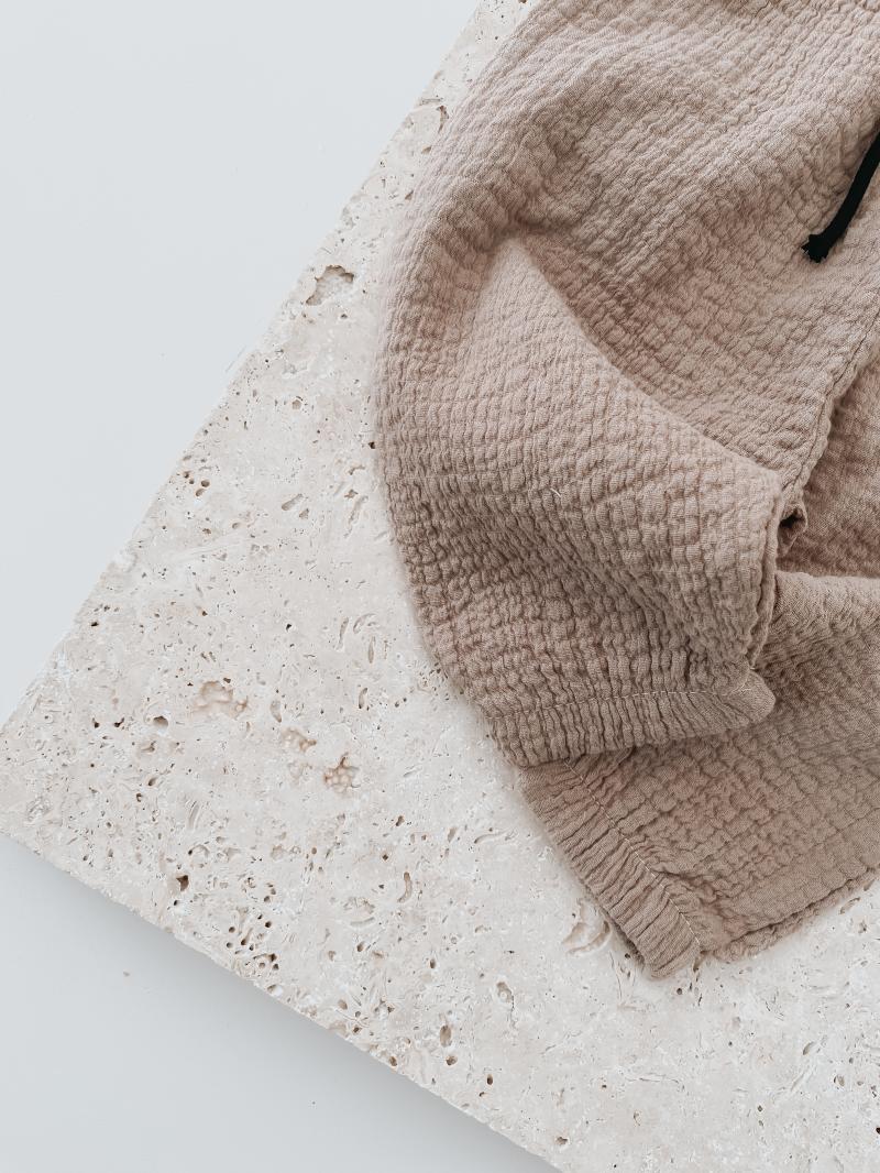 Musselin Hose Dunkel Beige