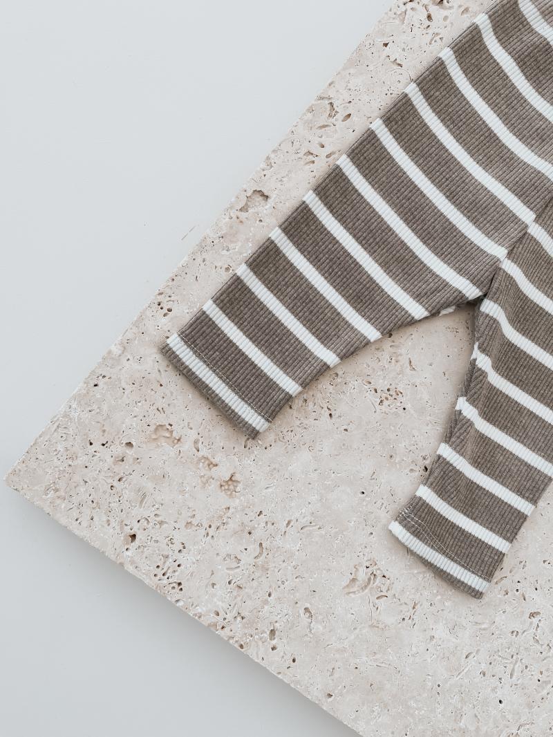 Leggins Stripes Taupe