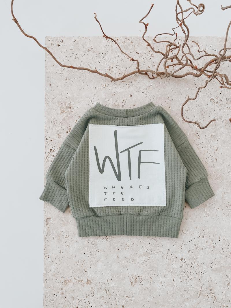 Oversize Sweater Dark Sage Waffel WTF