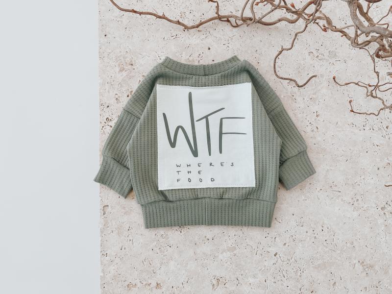 Oversize Sweater Dark Sage Waffel WTF