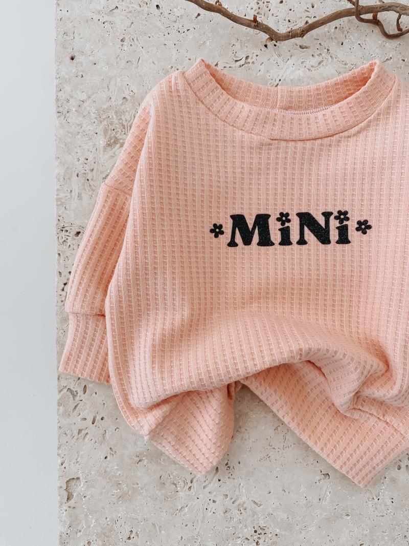 Oversize Sweater Soft Waffel Peach Rose