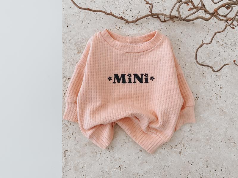 Oversize Sweater Soft Waffel Peach Rose