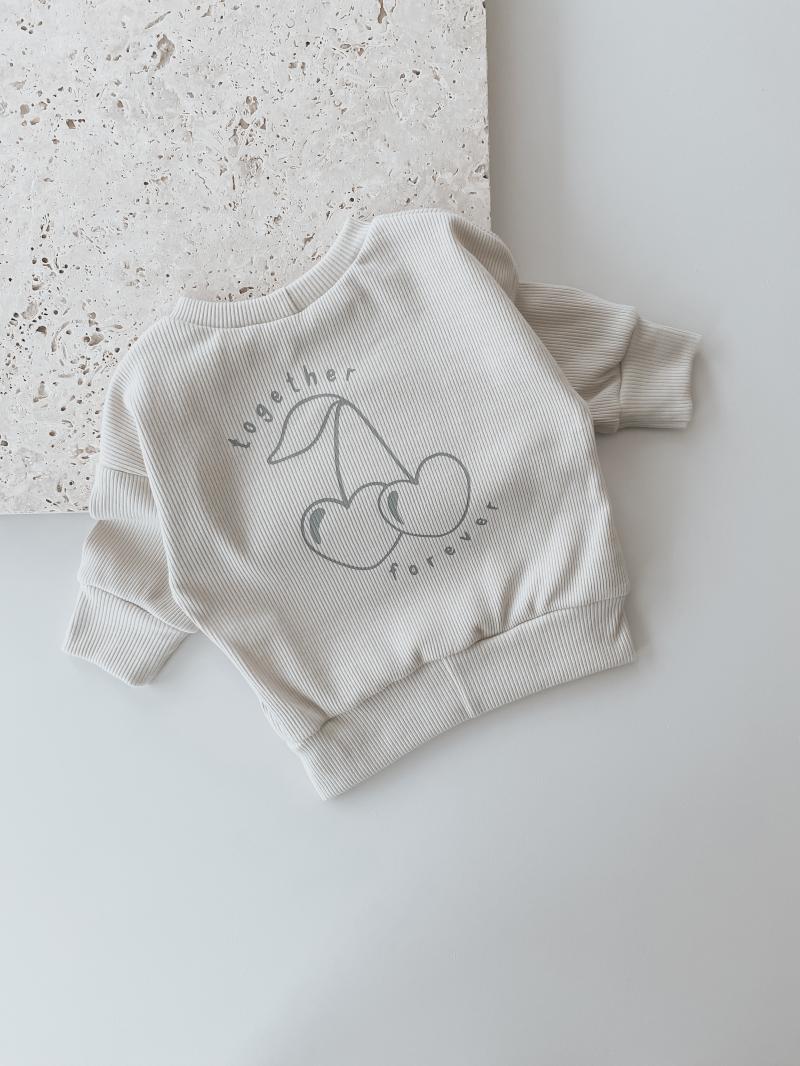 Oversize Sweater Natur Kirsche