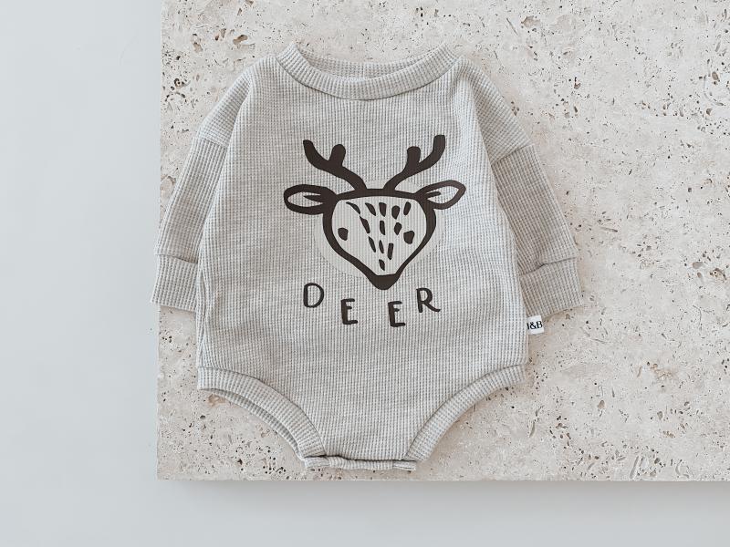 Sweater Romper Deer Waffel