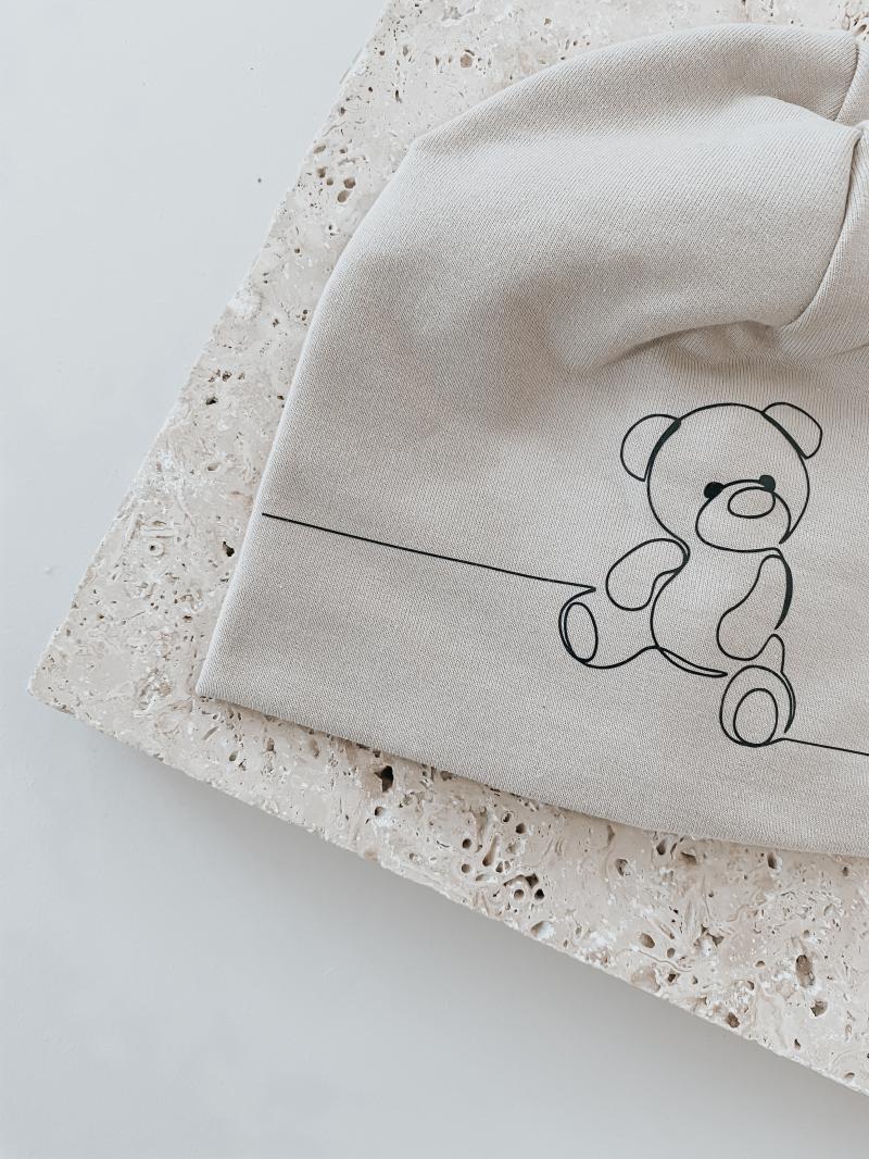 Beanie Beige Line Teddy