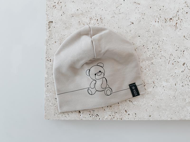 Beanie Beige Line Teddy