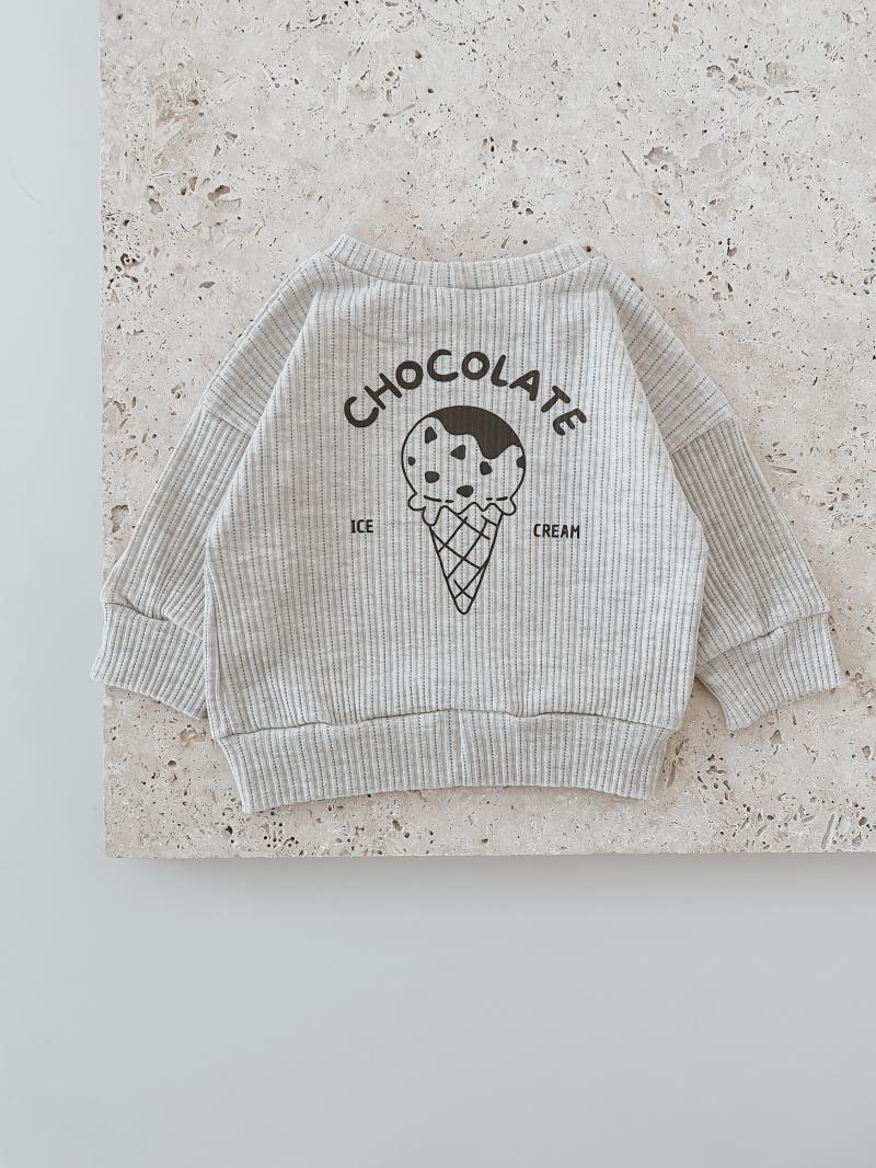 Oversize Sweater Beit Ripp Greige Icecream