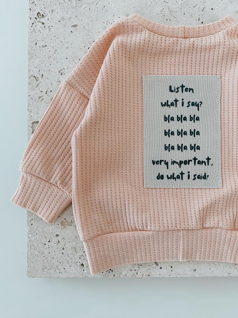Oversize Sweater Soft Waffel Peach Rose