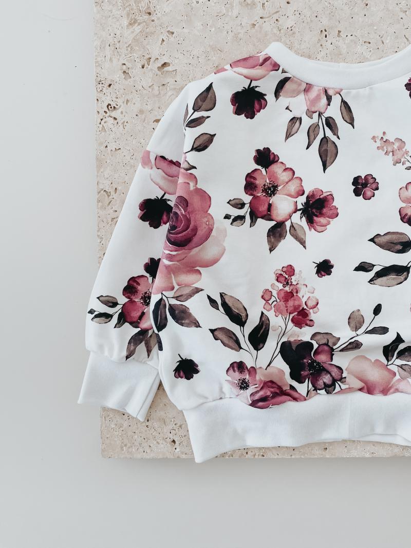 Oversize Sweater Beere Flower