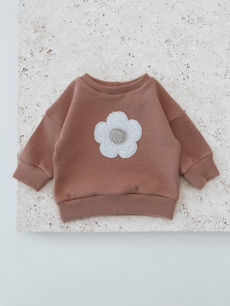 Oversize Sweater Blush Flower