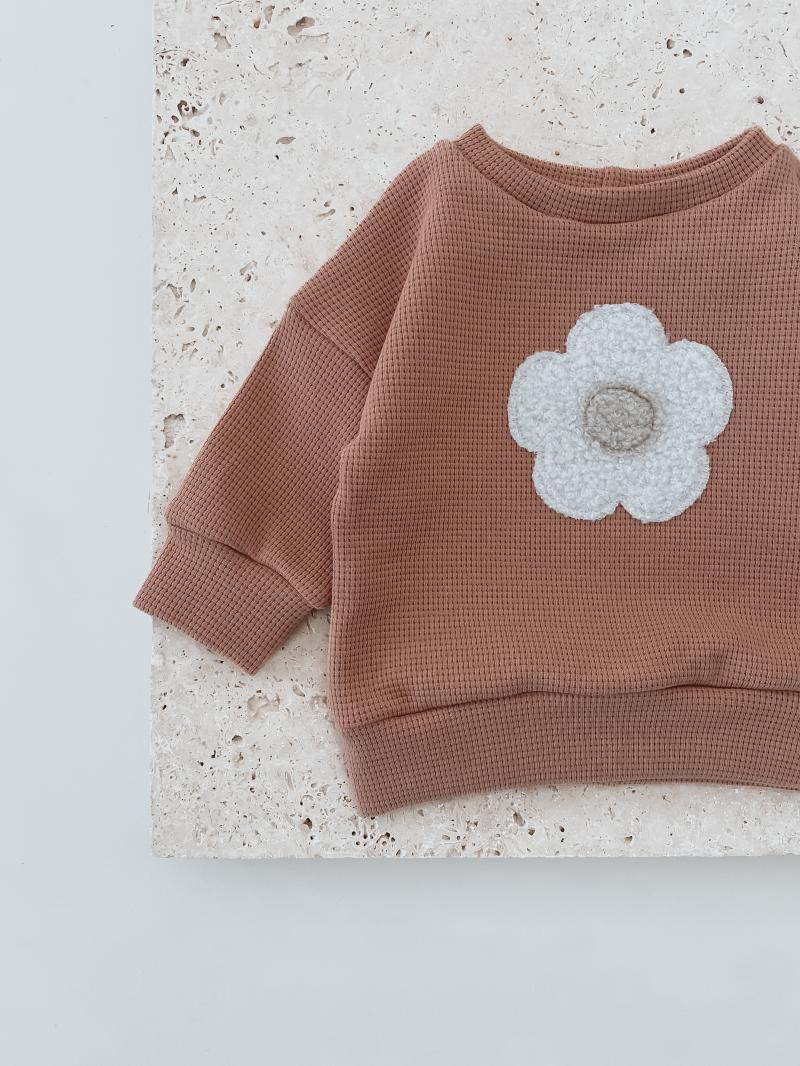 Oversize Sweater Blush Flower