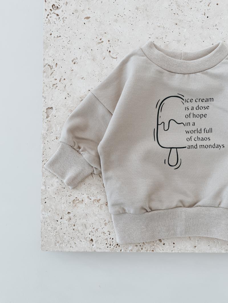 Oversize Sweater Sand Ice Cream