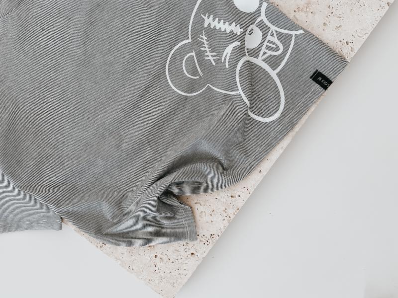 Oversize T-Shirt Stripe Teddy