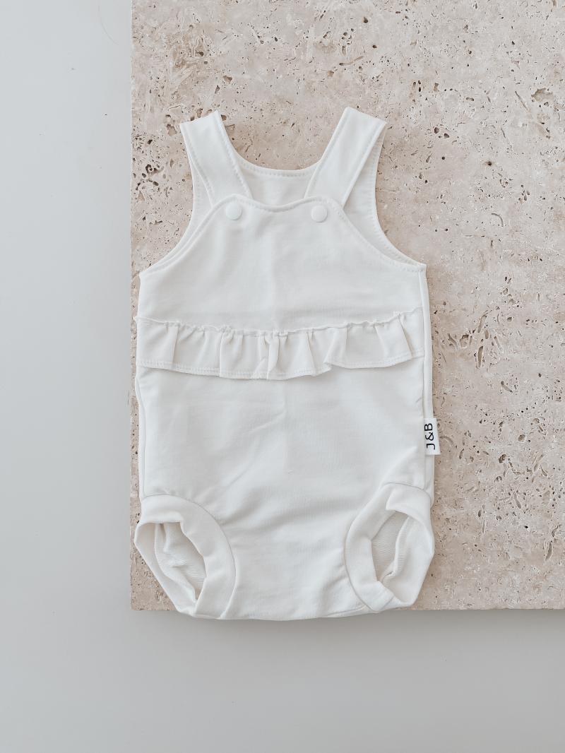 Sommer Romper Rüsche Creme