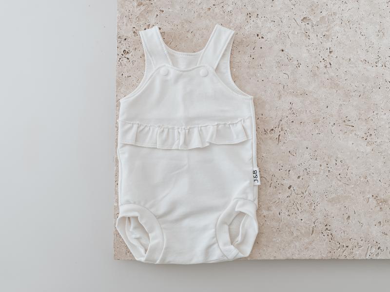 Sommer Romper Rüsche Creme