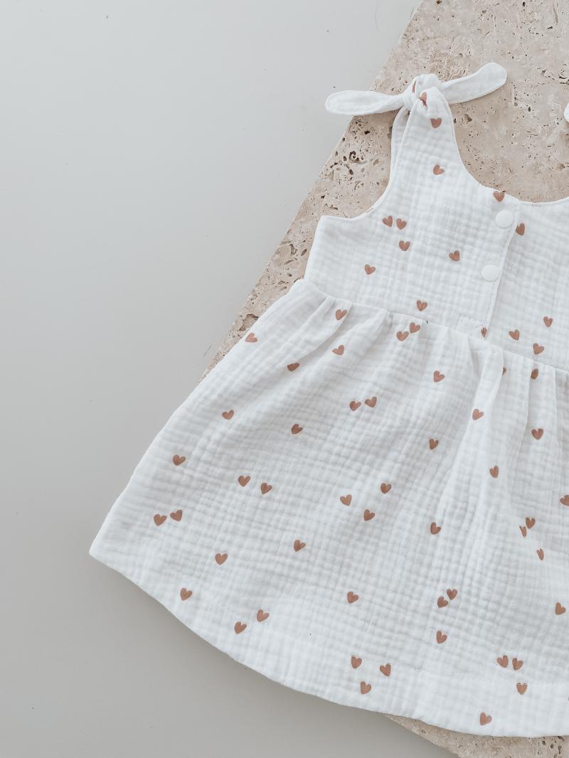 Musselin Kleid Heart