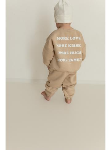 Oversize Sweater Hellbeige 'More Love'