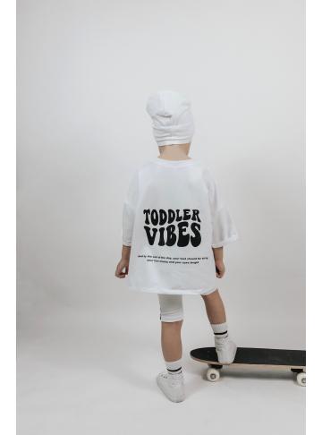 Oversize T-Shirt Toddler Vibes White