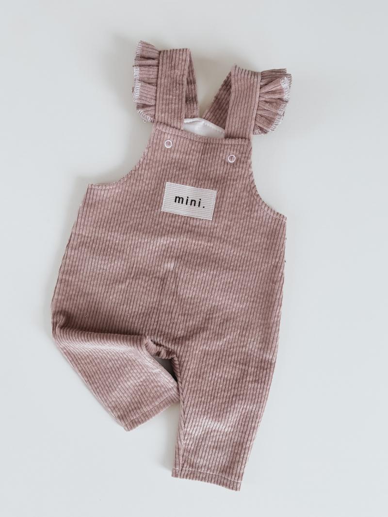 Rüschen Latzhose Alt Rosa Mini