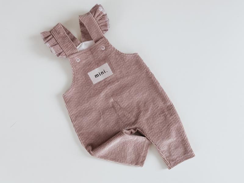 Rüschen Latzhose Alt Rosa Mini
