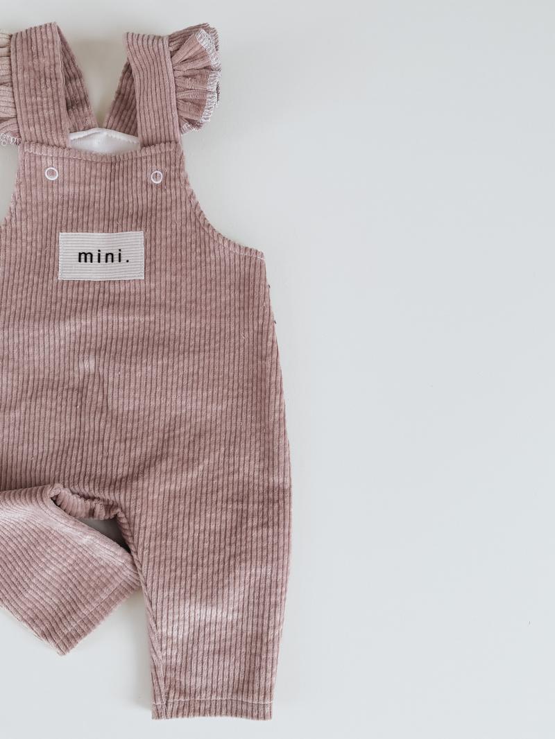 Rüschen Latzhose Alt Rosa Mini