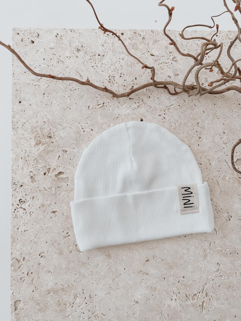 Hipster Beanie White Mini