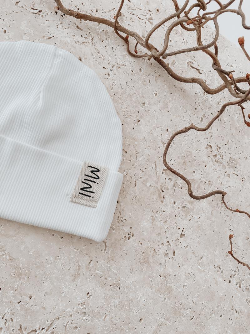 Hipster Beanie White Mini