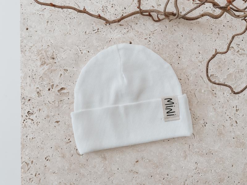 Hipster Beanie White Mini
