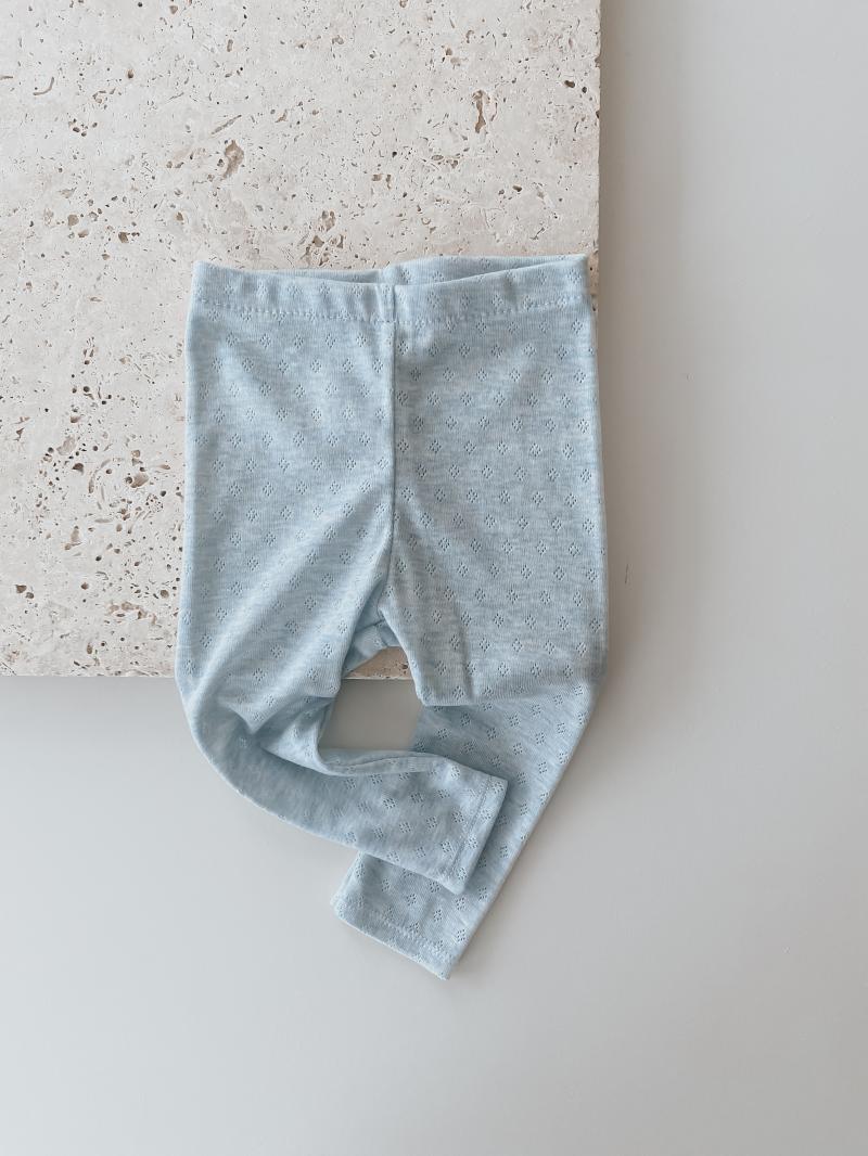 Leggins Baby Blue Pointelle Jersey
