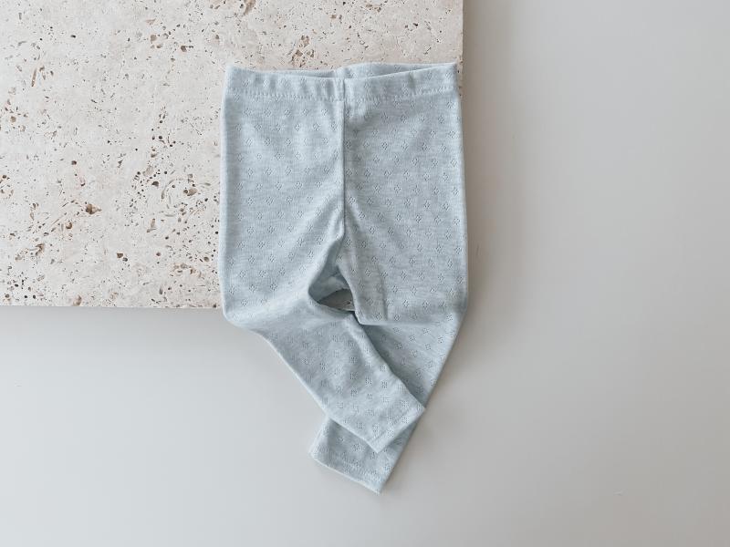 Leggins Baby Blue Pointelle Jersey