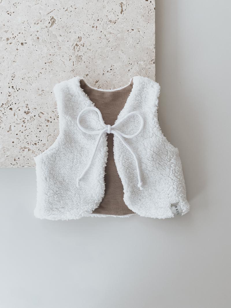 Teddy Weste Creme Nougat