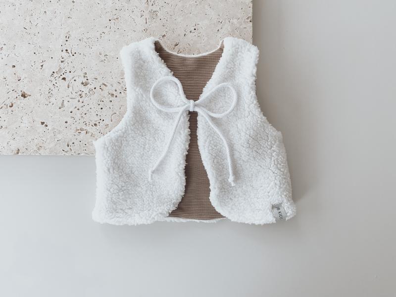 Teddy Weste Creme Nougat