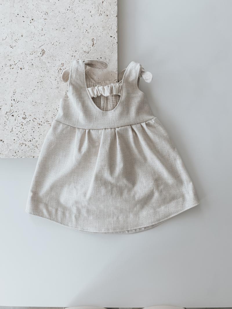 Leinen Kleid Natur
