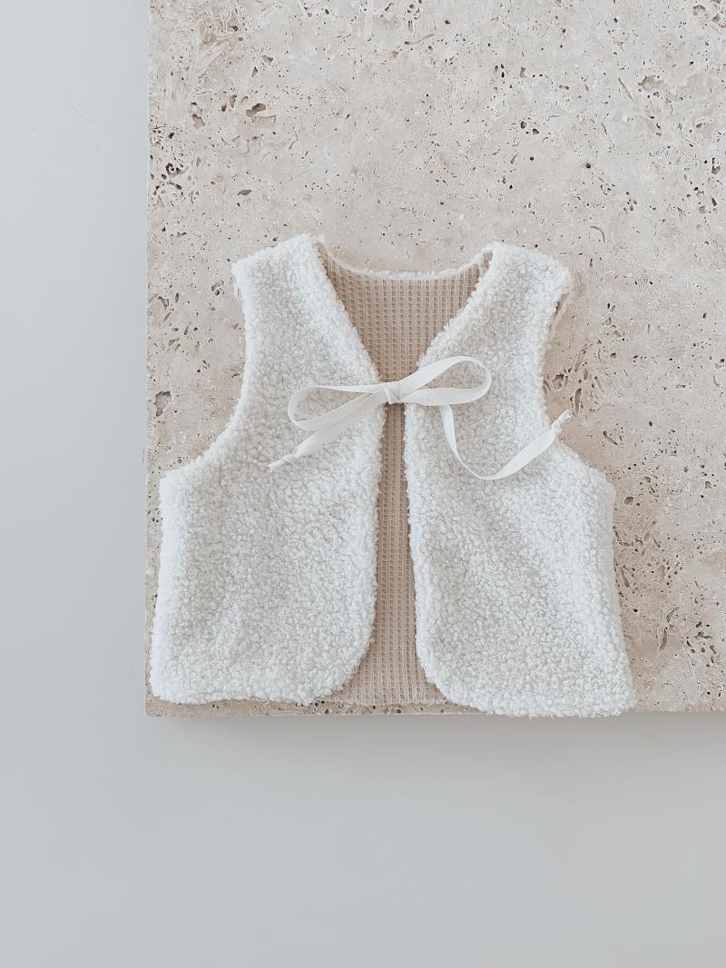 Teddy Weste Creme Beige