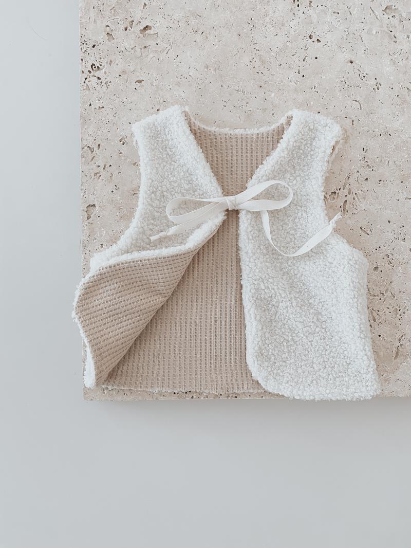 Teddy Weste Creme Beige