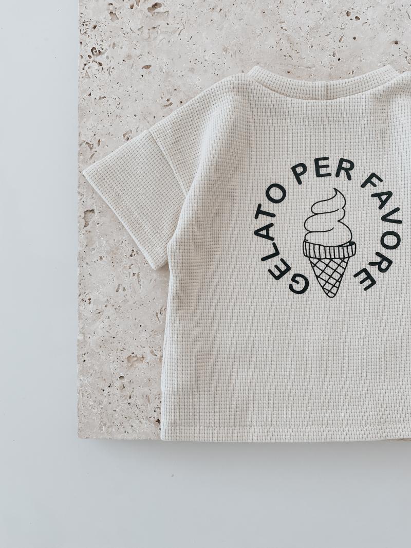Oversize T-Shirt Waffel Gelato