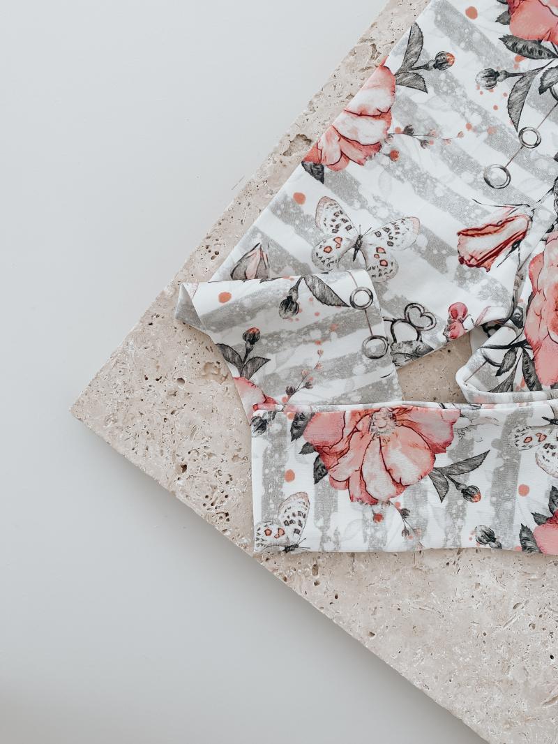 Leggins Grey Flowers