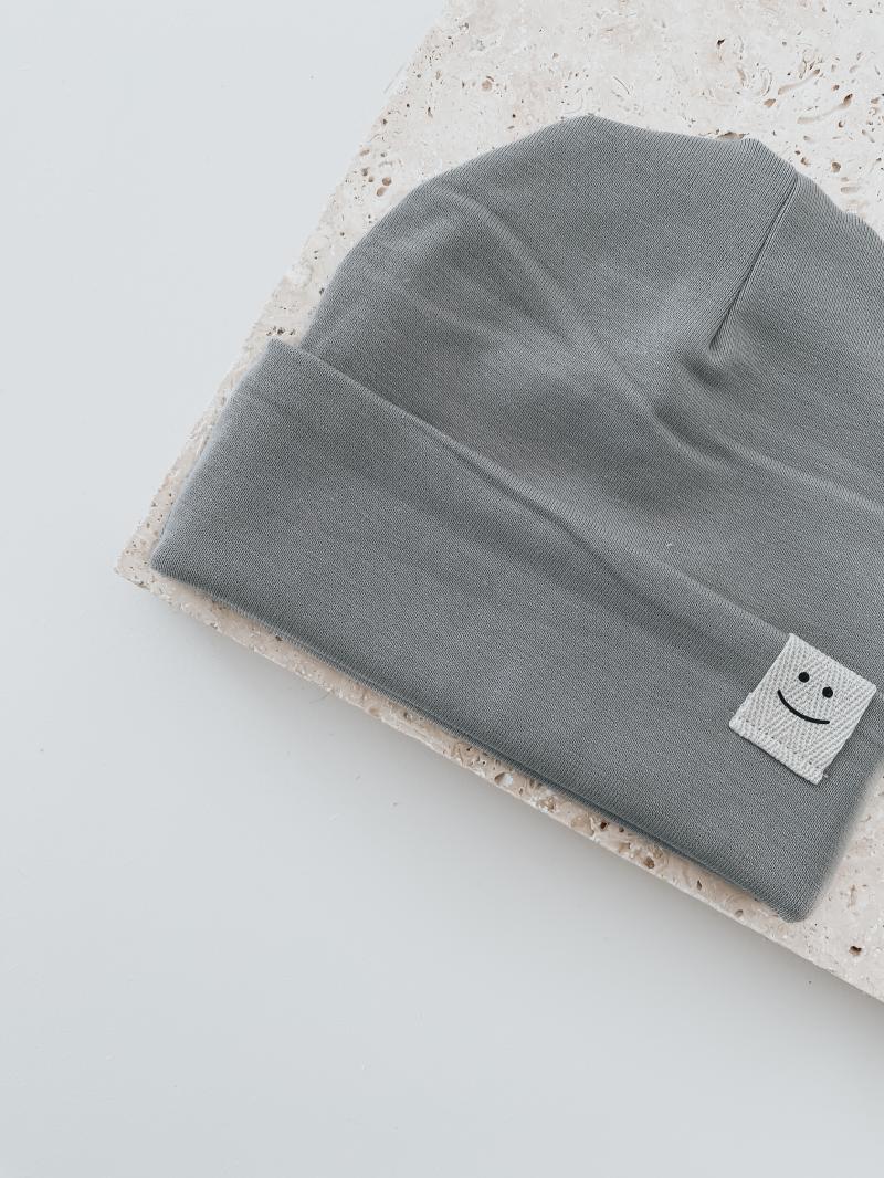 Hipster Beanie Grey Smiley