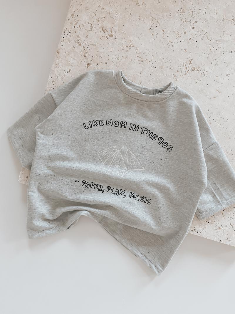Oversize T-shirt Grey 90´s