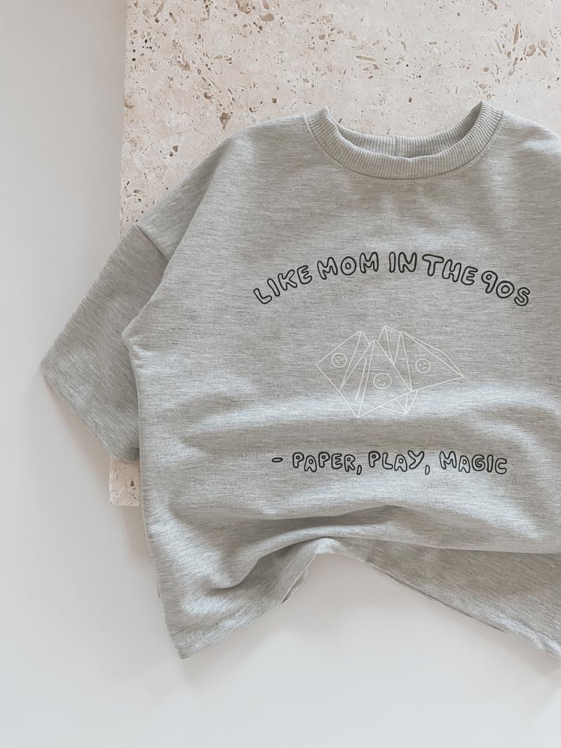 Oversize T-shirt Grey 90´s