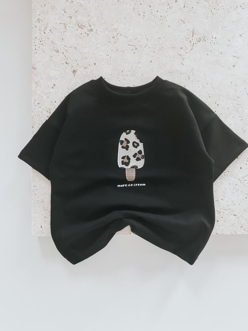 Oversize T-shirt Black Ice Cream