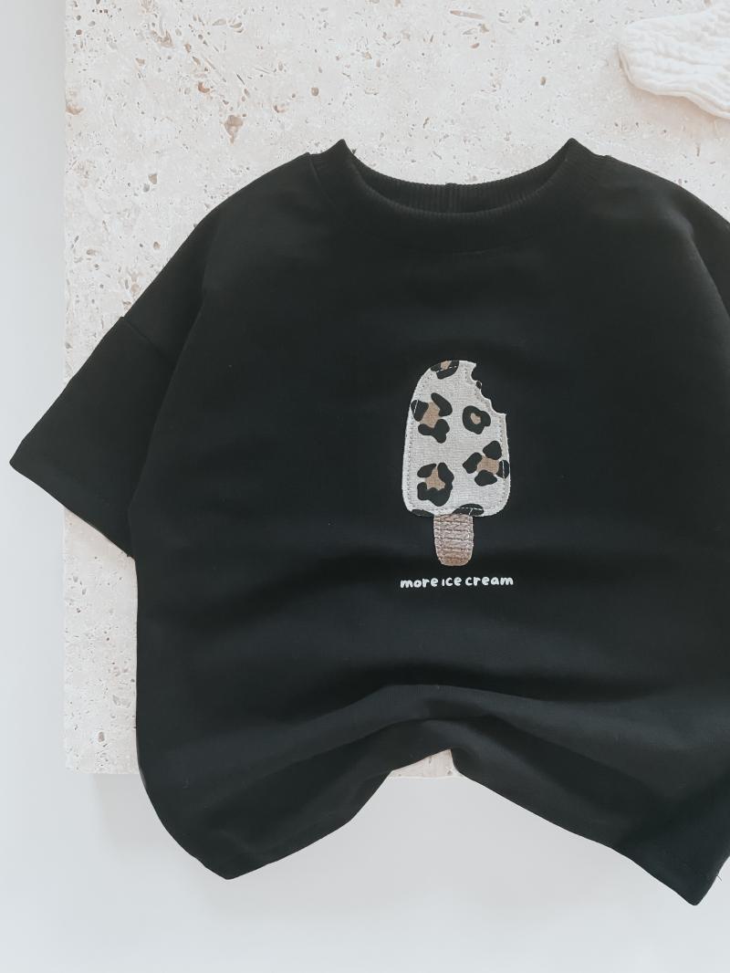 Oversize T-shirt Black Ice Cream