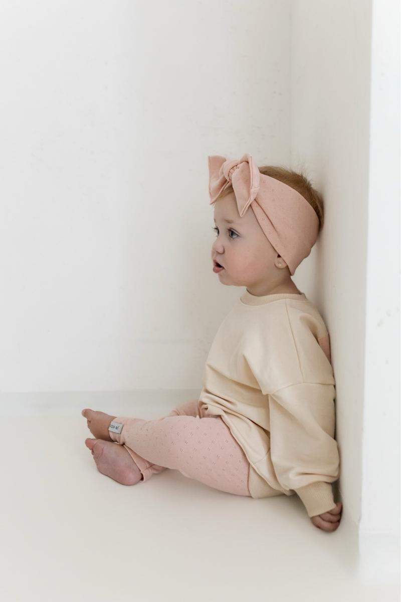 Leggins Rosa Pointelle Jersey