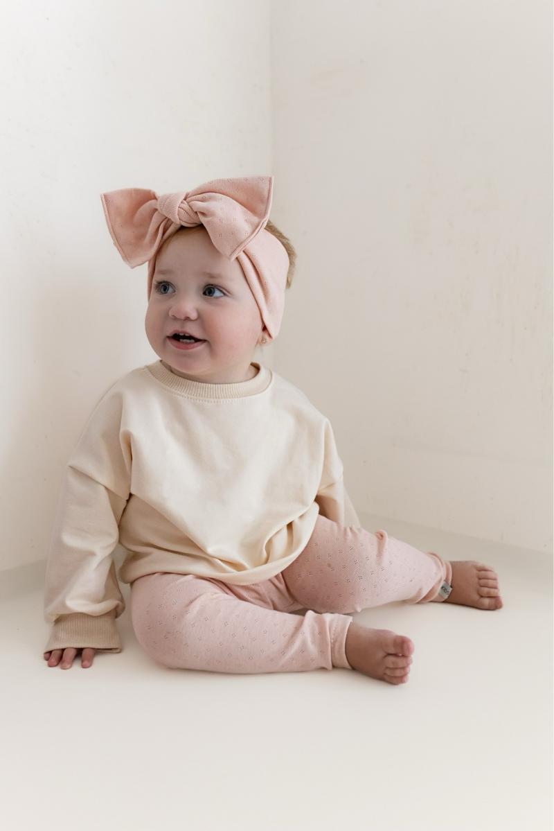 Leggins Rosa Pointelle Jersey