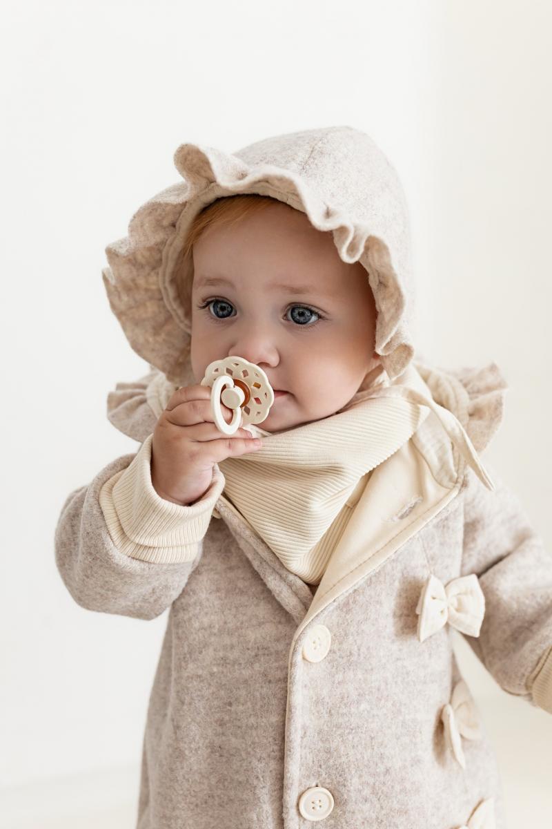 Wollwalk Mütze/Bonnet Cream