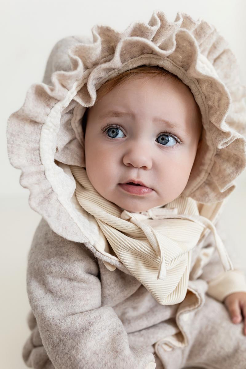 Wollwalk Mütze/Bonnet Cream