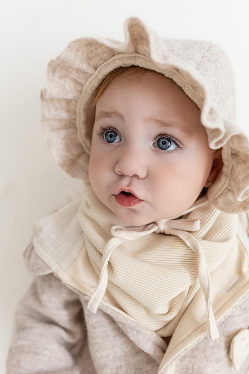 Wollwalk Mütze/Bonnet Cream