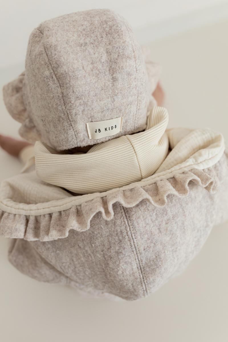 Wollwalk Mütze/Bonnet Cream