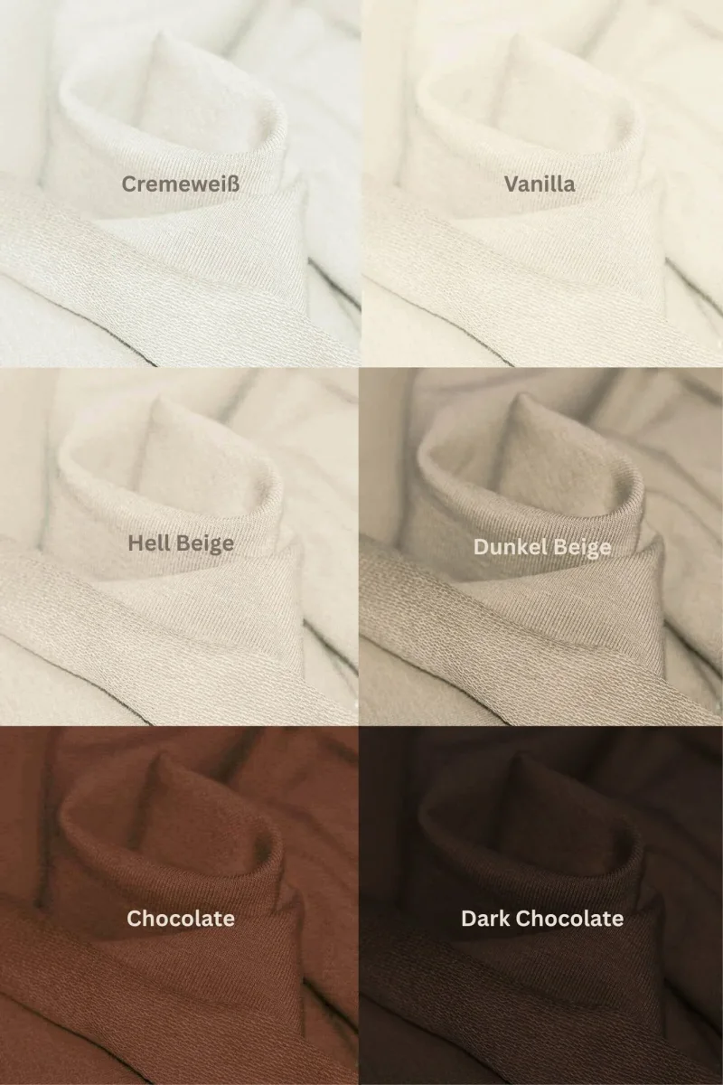 Farbauswahl French Terry Stoffe fu00fcr personalisierte Baby und Kinder Kapuzenpullover