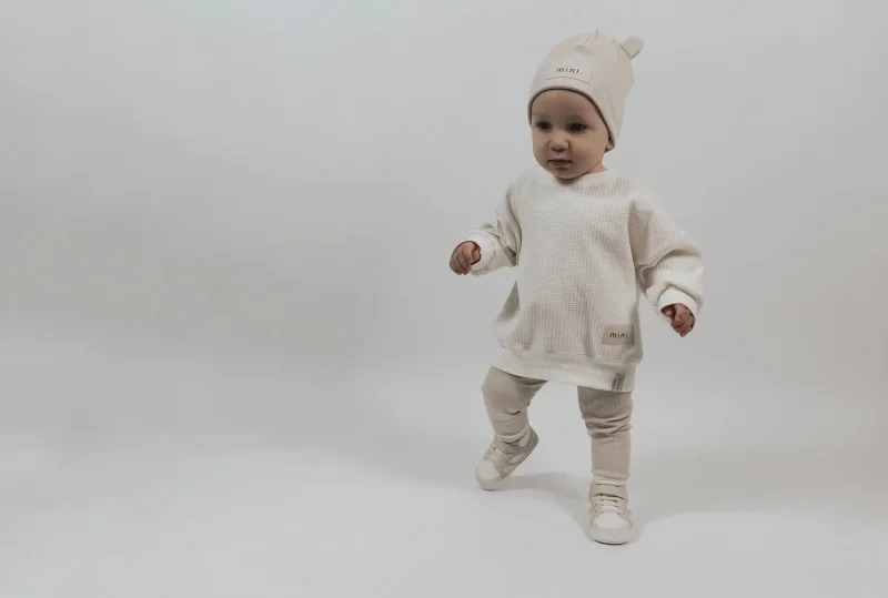 Oversize Sweater Soft Waffel Creme-Weiß